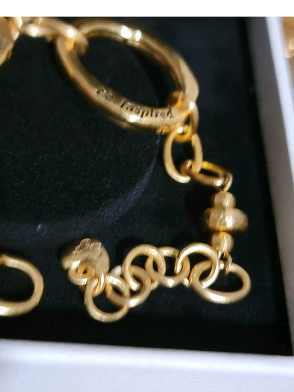 Brighton Gold-Tone Be Inspired Pearl Charm Bracelet